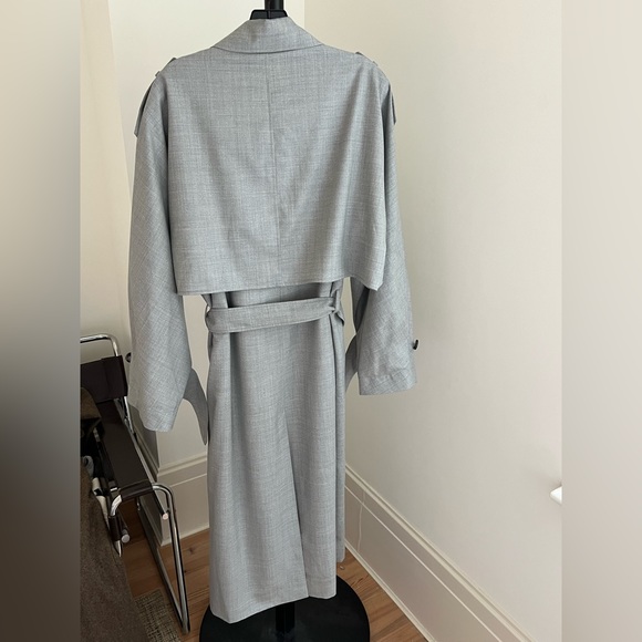 Toteme tailoring trench in light grey 100% wool - Picture 4 of 13
